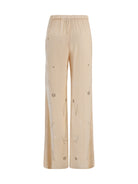 Forte_forte Fleurs d’Orient embroidered crushed velvet Pants - Loto