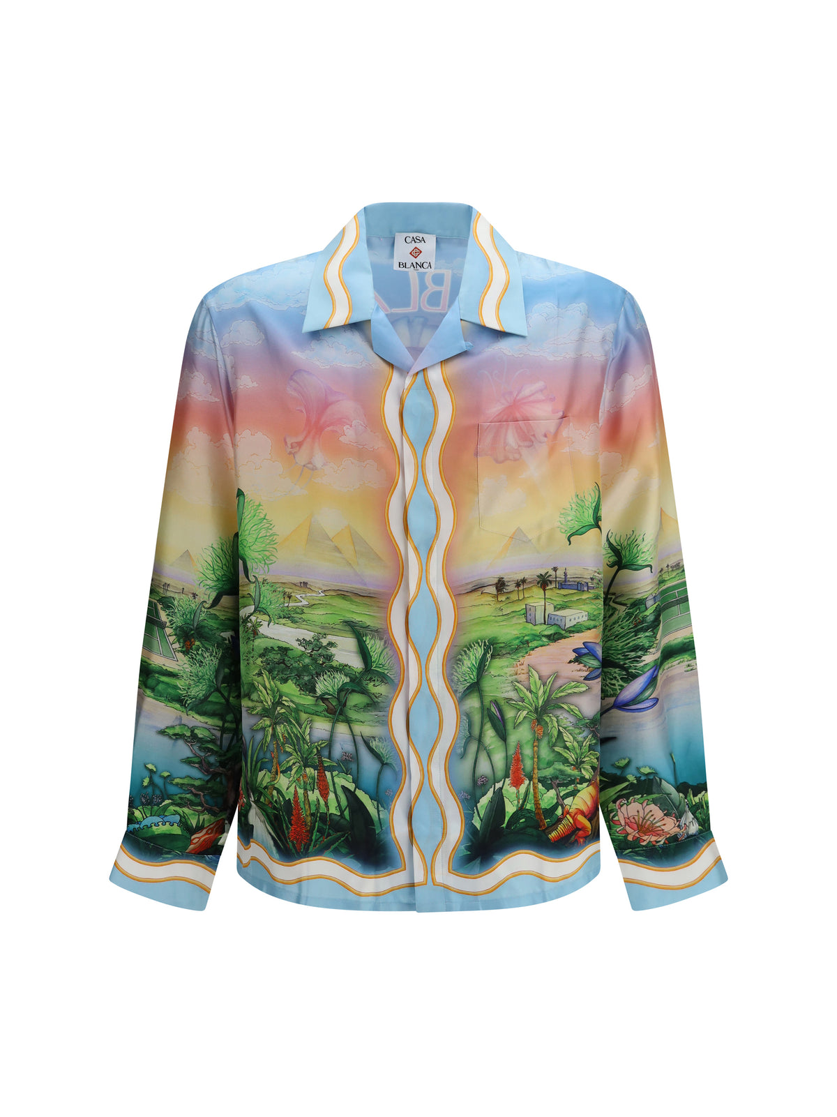 Casablanca Tennis Club printed silk twill Shirt