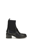 Santoni Ferret leather Boots - Black