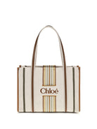 Chloé Woody Loop canvas Tote Bag - Beige