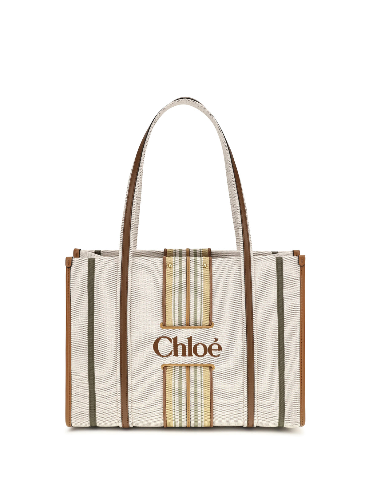 Chloé Woody Loop canvas Tote Bag - Beige