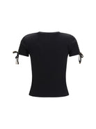 Burberry Cotton lace-detail T-shirt - Black