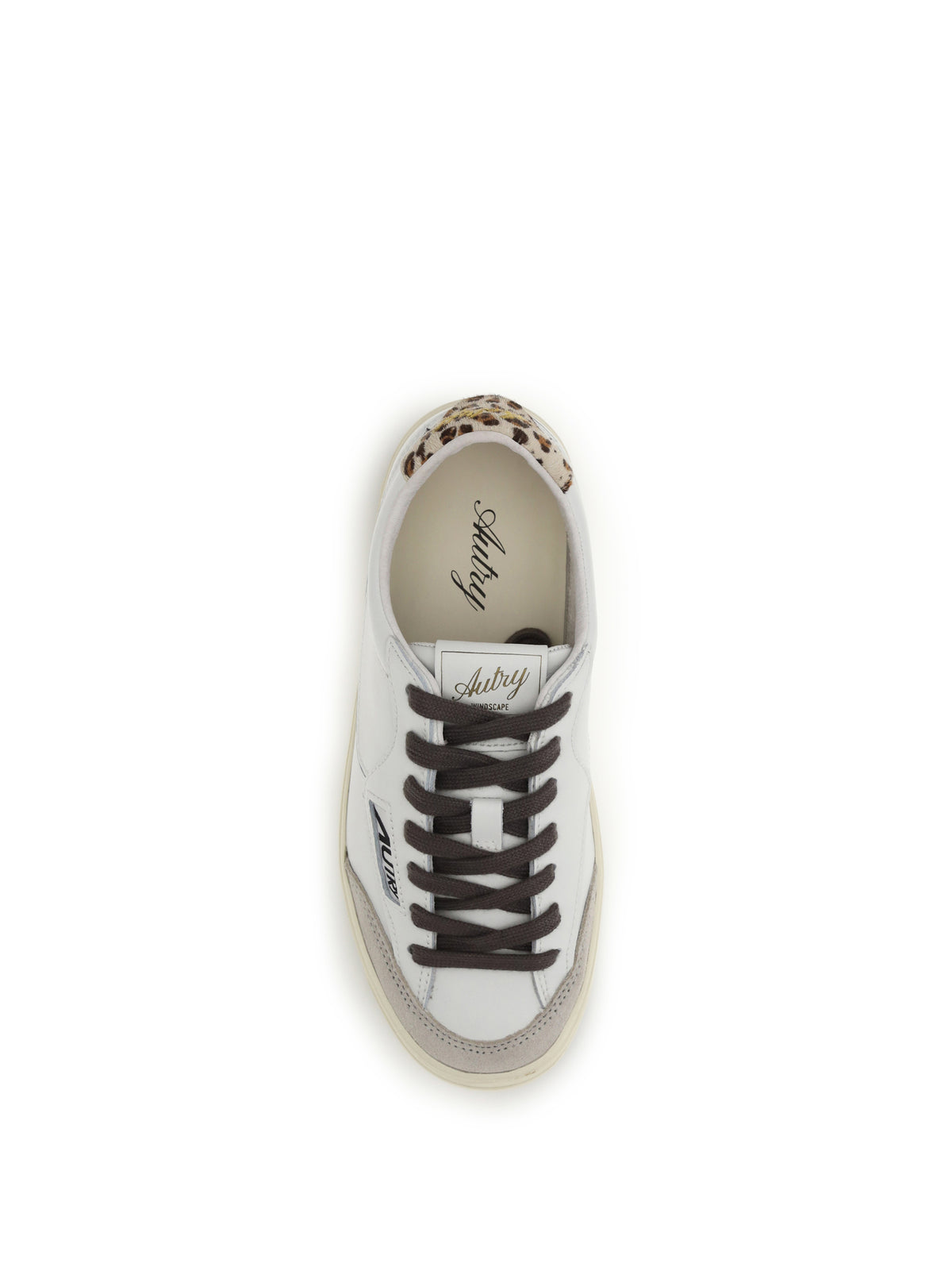 Autry Windscape Low leather Sneakers - White/Stonehenge/Leo