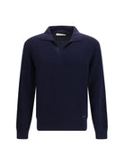 Brooksfield Virgin wool shawl collar Cardigan - Blue Dark