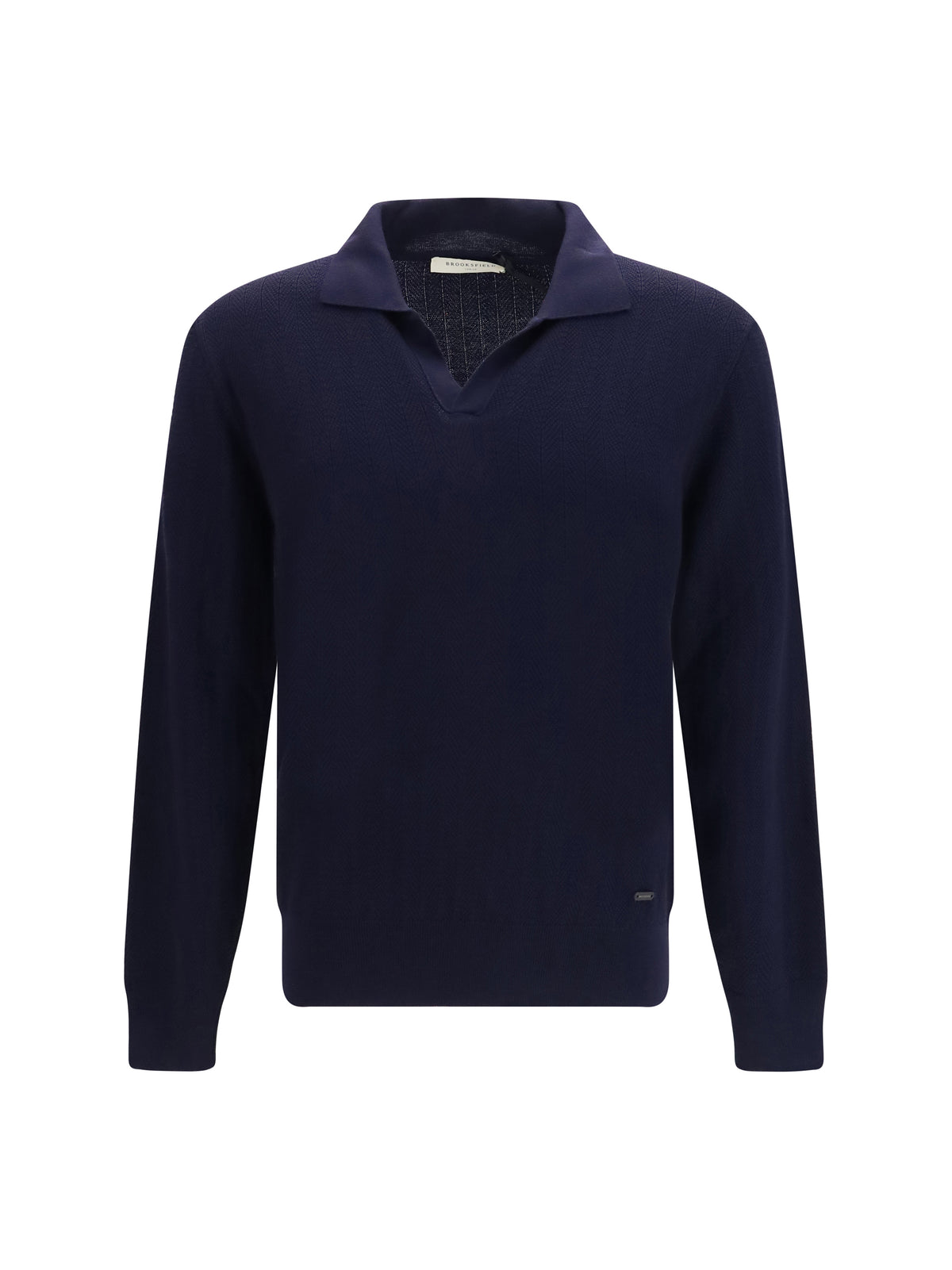 Brooksfield Virgin wool shawl collar Cardigan - Blue Dark