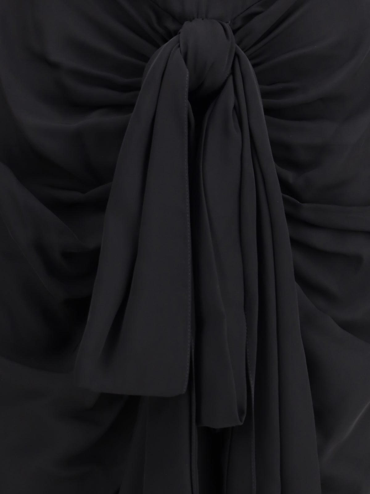 Alaïa Draped Viscose Dress - Noir Alaia