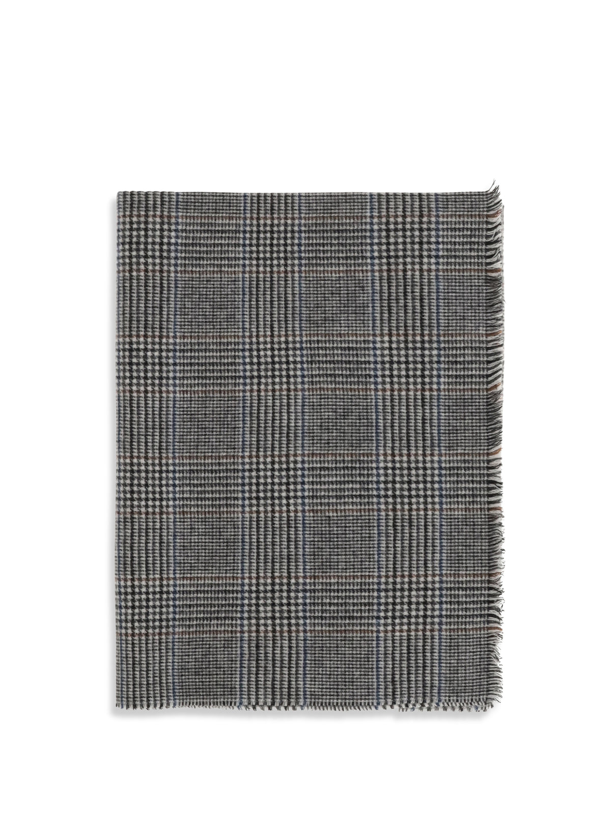 Brunello Cucinelli Cashmere Scarf - Camel+Nero+Bordeaux