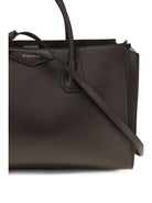 Givenchy Medium Antigona Catchall glossy grained leather Handbag - Chocolate