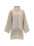 Alaïa Asymmetric double face cashmere Coat - Beige