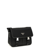 Prada Re-Nylon and Saffiano Shoulder Bag - Black