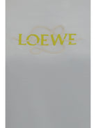 Loewe Cotton blend T-shirt with embroidered logo - White