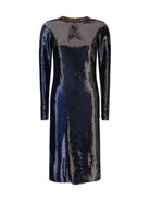 Tom Ford Two-tone sequin Dress - Royal Blue + Brown