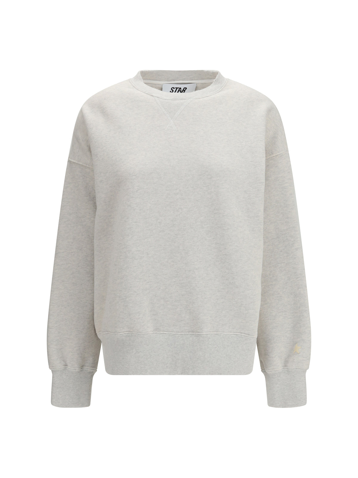 Golden Goose Unisex Star Sweatshirt in cotton - Vintage Gray Melange