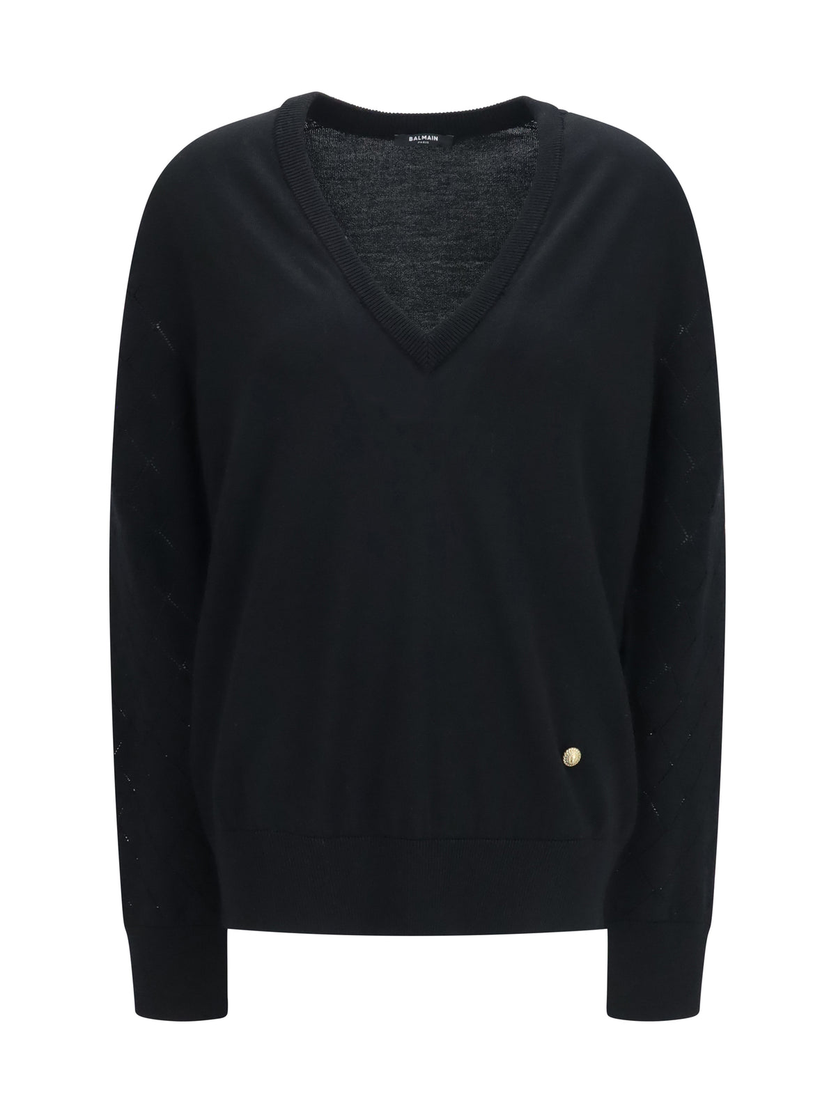 Balmain V-neck Sweater - Noir