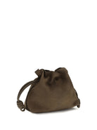 Loewe Medium Flamenco Clutch in garnet nubuck - Tundra