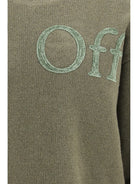 Off-White Bookish shared logo knit Crewneck - Sea Turtle