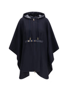 Moncler Padded wool blend Cape - Navy