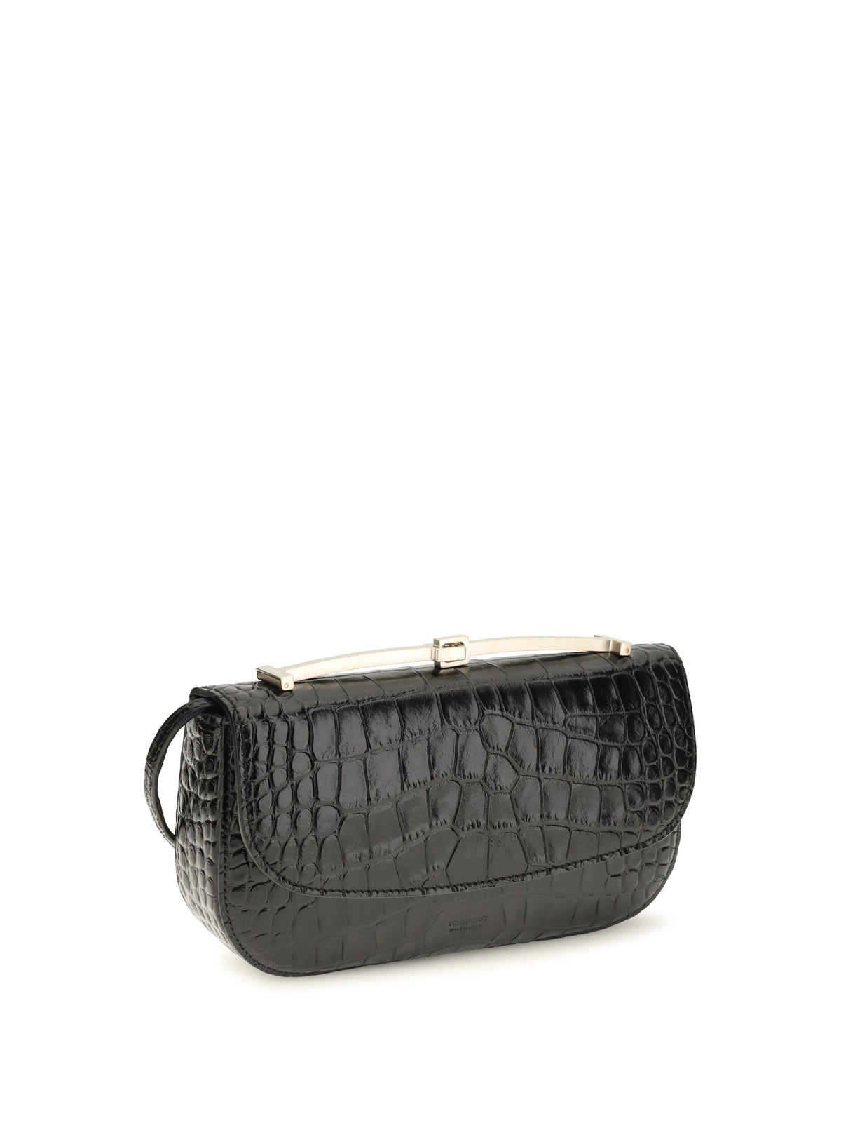 Tom Ford Crocodile-print leather Shoulder Bag - Black