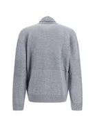 GCDS Buttoned logo Cardigan - Asphalt/Grey