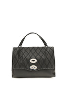 Zanellato Postina Tramè leather Top Handle Bag - Black Riso Venere
