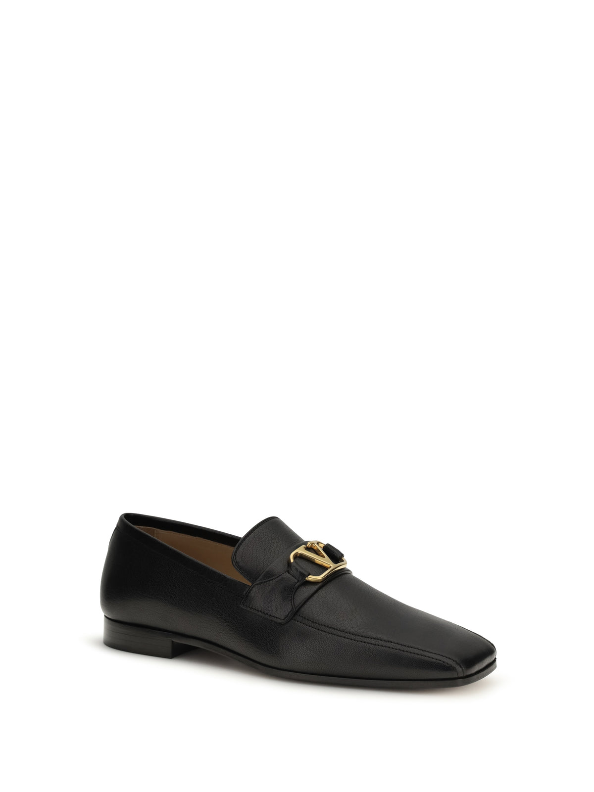 Valentino Garavani Goat Vlogo Loafers - Black