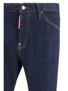 Dsquared2 Long stretch cotton Jeans - Navy Blue