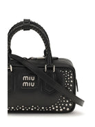 Miu Miu Arcadie studded leather Handbag - Black