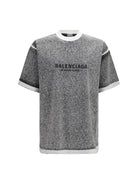 Balenciaga Oversized mélange T-shirt - Black