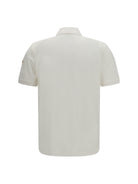 Moncler Cotton piqué Polo Shirt with logo - Natural