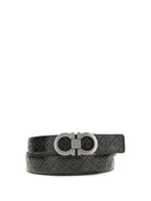 Ferragamo Reversible leather Gancini Belt - Black