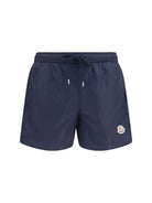 Moncler Logo Swim Shorts - Navy