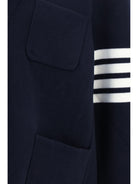 Thom Browne Single-breasted wool Jacket with four-bar sleeve detail - Navy