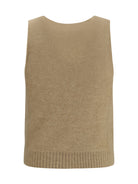 Dries Van Noten Striped sleeveless Sweater Vest - Ecru