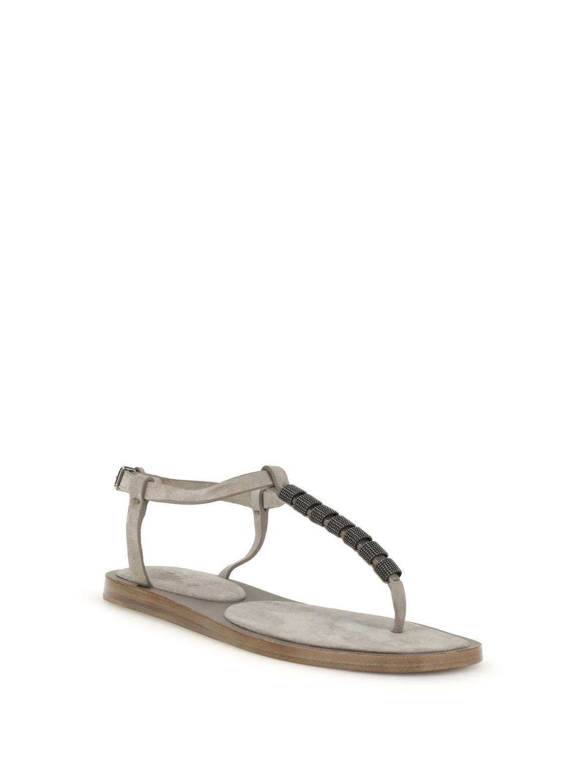 Brunello Cucinelli Embellished Sandals - Ice