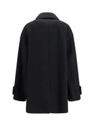 Ami Paris Virgin wool short Caban Coat - Noir
