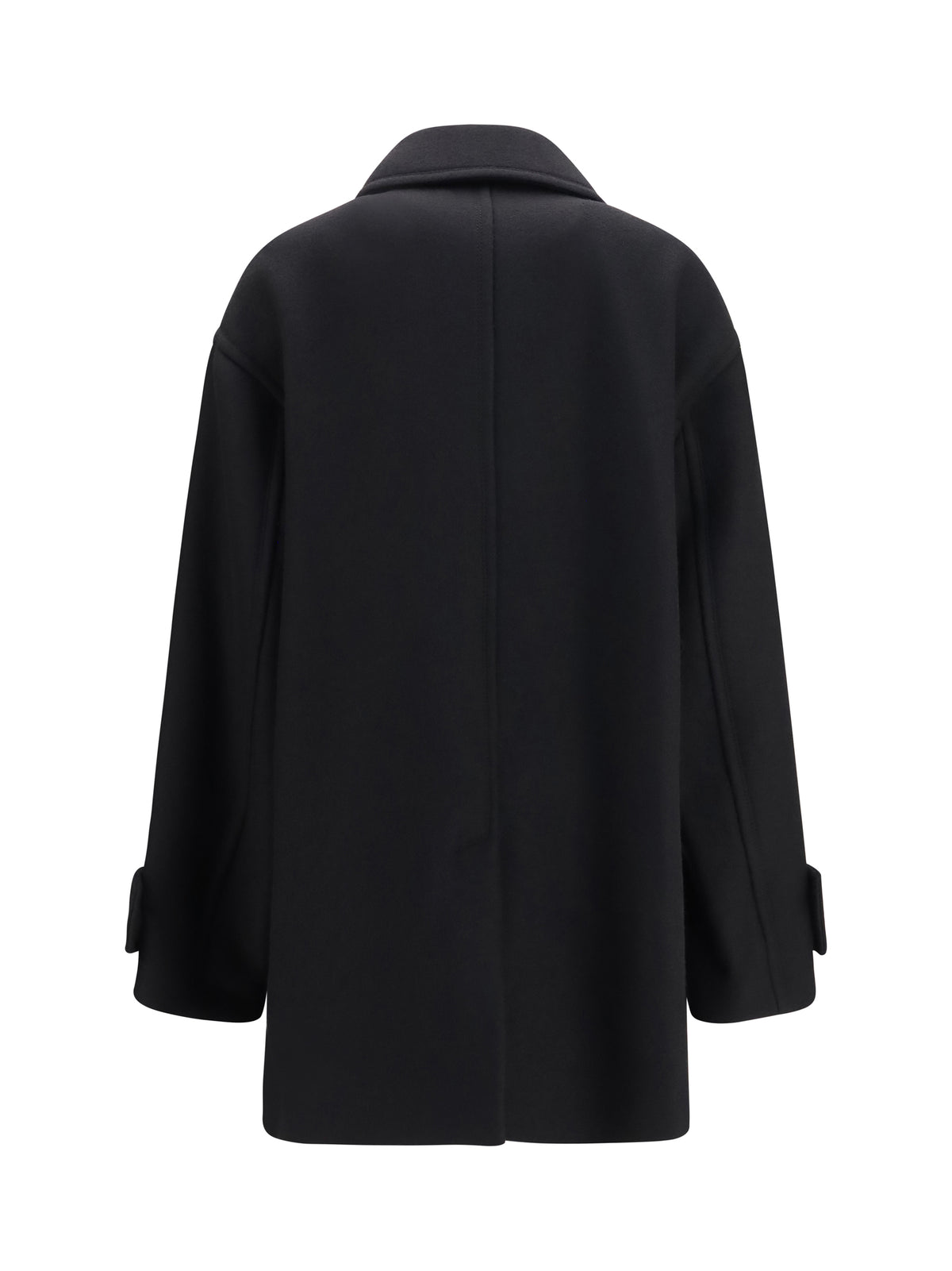 Ami Paris Virgin wool short Caban Coat - Noir
