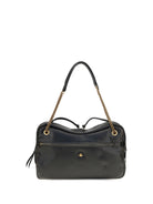 Vivienne Westwood Large Dolce textured leather Shoulder Bag - Black/Beige