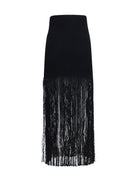 Alaïa Fringe pencil Skirt - Noir Alaia