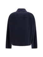 Marni Wool Jacket with logo embroidery - Ultramarine