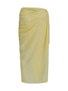 Jacquemus Pareo Skirt in stretch muslin - Light Yellow