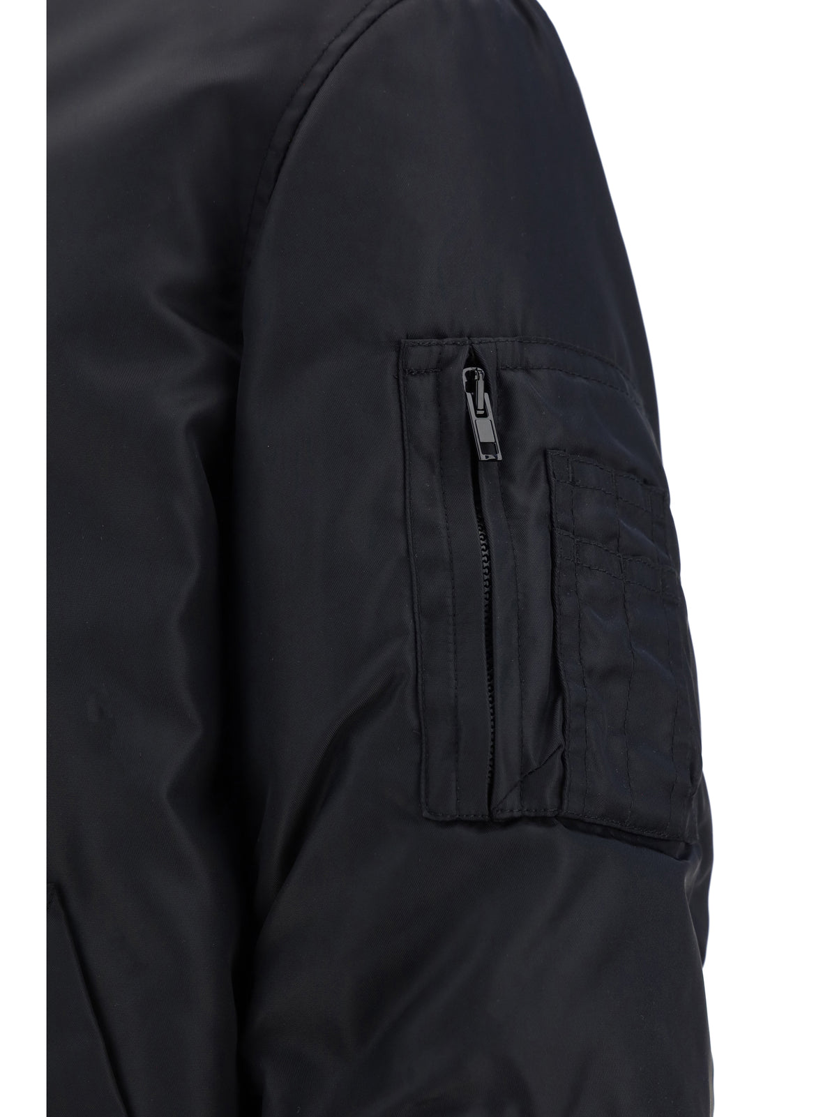 Moschino Zip-Up Bomber Jacket - Multi Black  555