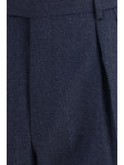 Brioni Elba Pants in silk, cashmere and linen - Navy