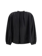 Forte_forte Fleurs d’Orient embroidered voile bohemian Shirt - Black