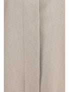 Alaïa Asymmetric double face cashmere Coat - Beige