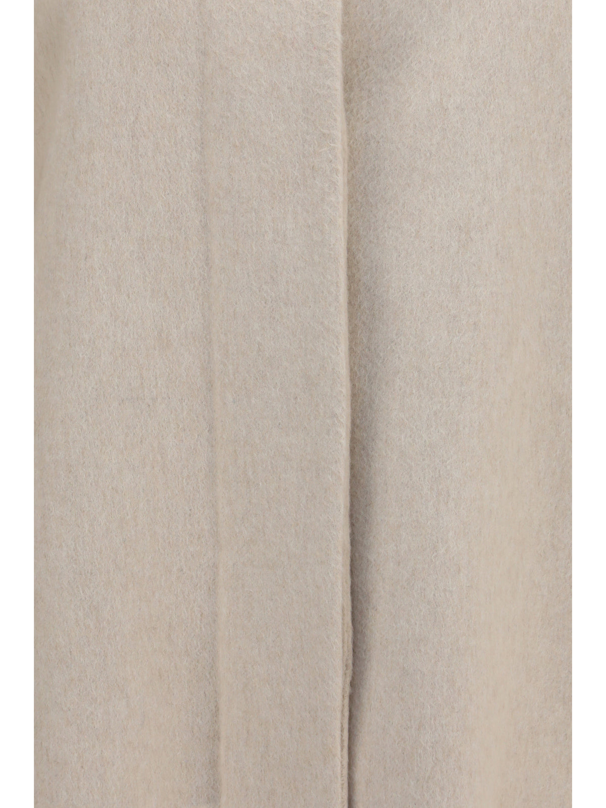 Alaïa Asymmetric double face cashmere Coat - Beige