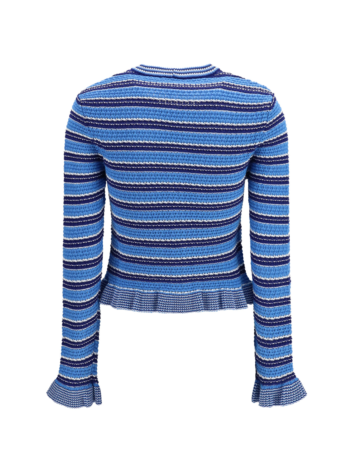 Ganni Striped cotton Cardigan - Marina
