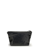Balenciaga Vintage-effect leather Pouch - Black