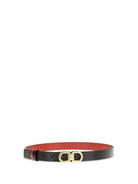 Ferragamo Adjustable and reversible Gancini Belt - Black