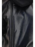 Phoebe Philo Rib neck leather Jacket - Black
