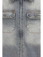 Off-White Oversized Workwear denim Shirt - Sun Faded Grey